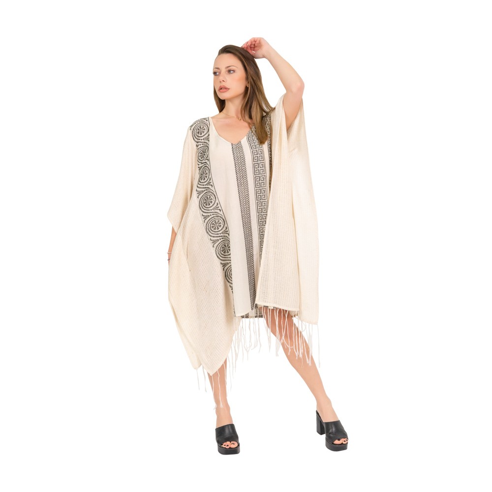 Kaftan midi White Boho style