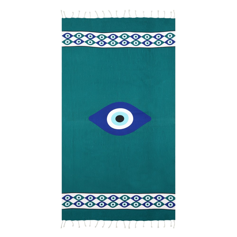 Summer Towel Blue-Eye With Fringe...