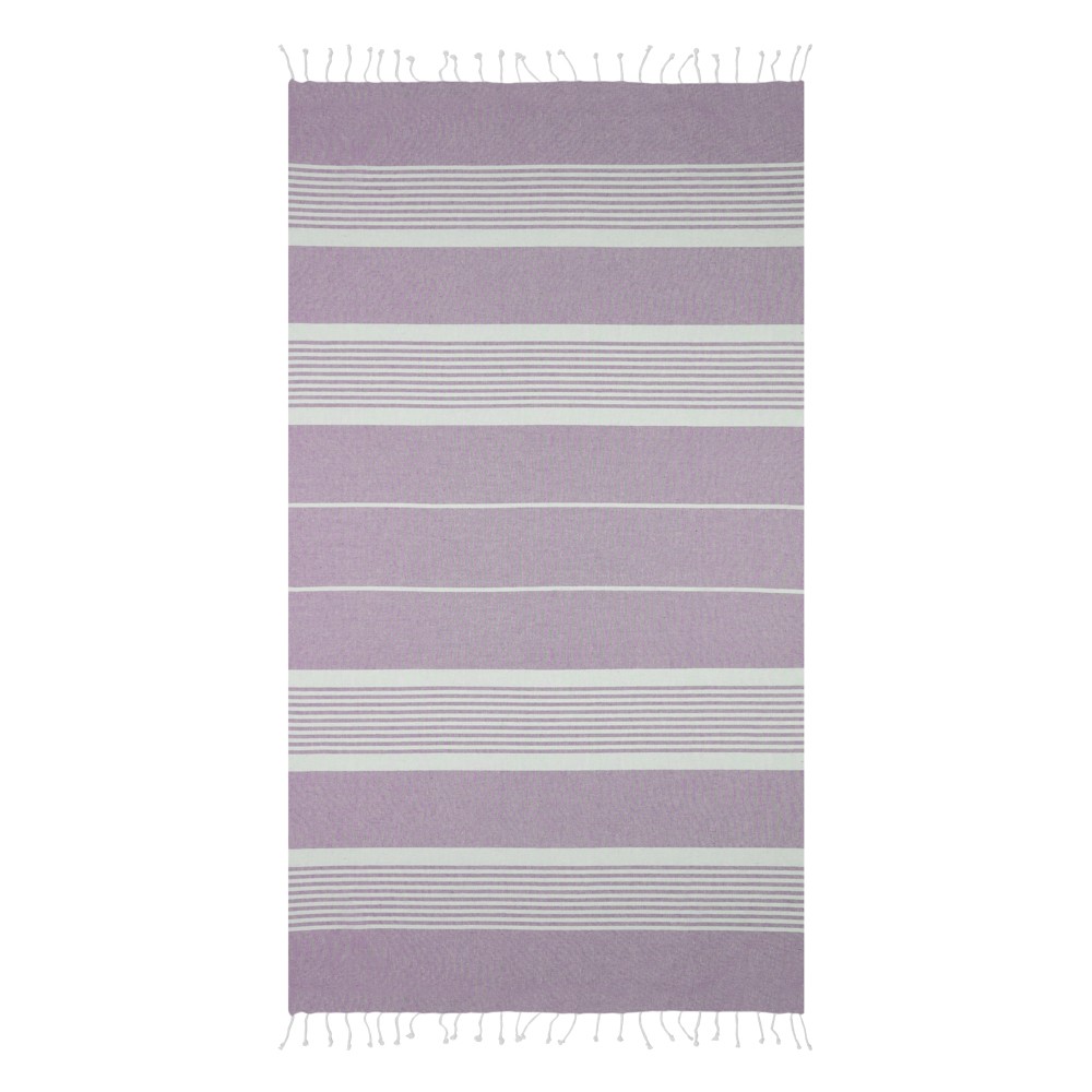 Summer Towel With Stripes and Fringe...