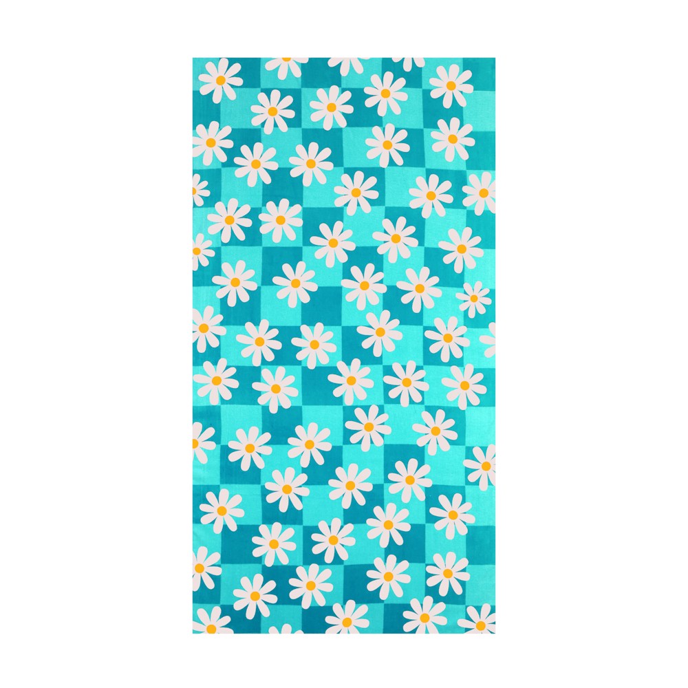 Beach Towel Cotton Velvet Daisies...