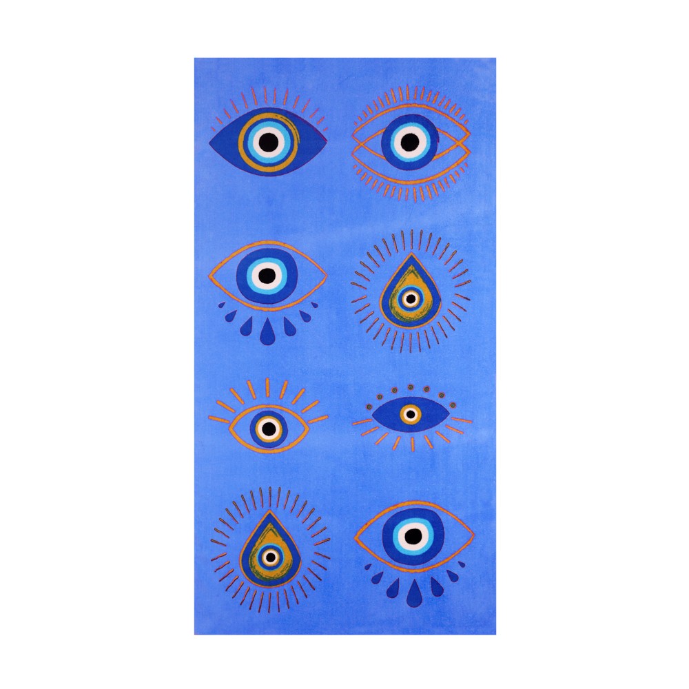 Beach Towel Cotton Velvet Evil Eyes...