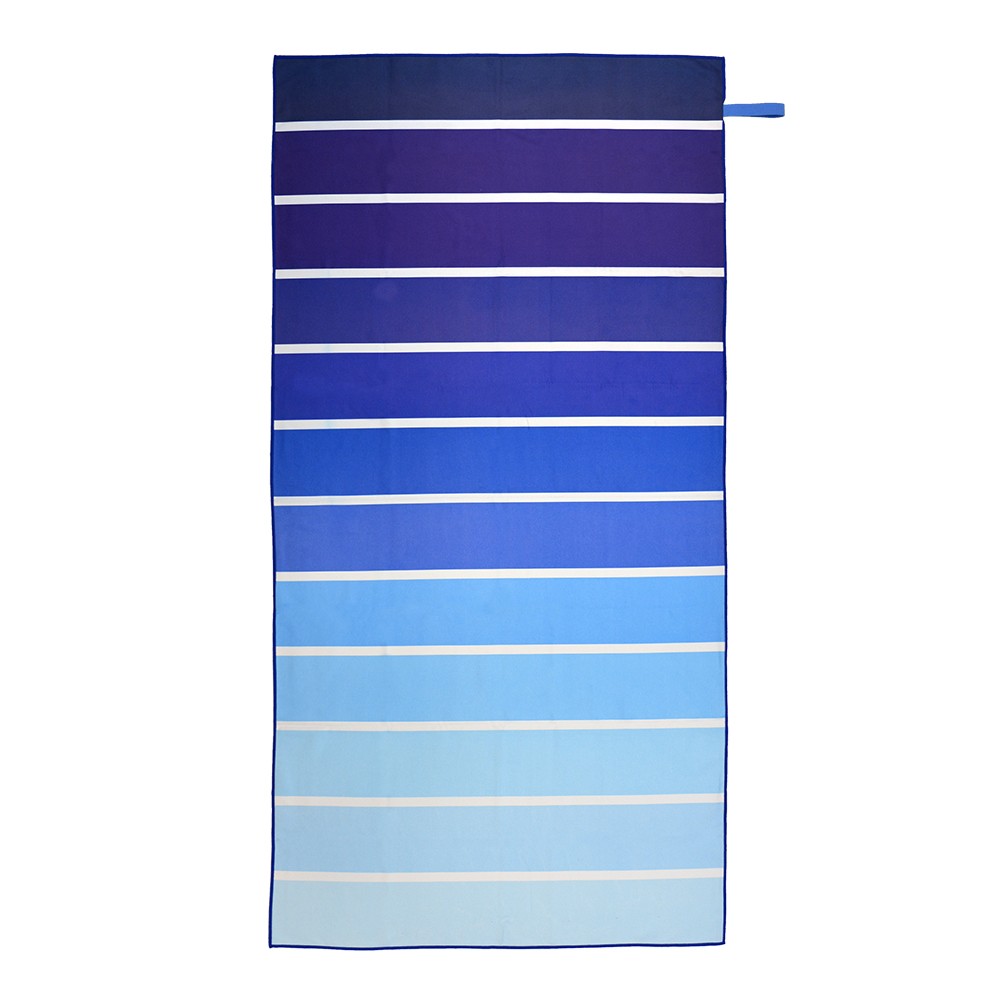 Towel Microfiber Blue Stripes 145x75cm