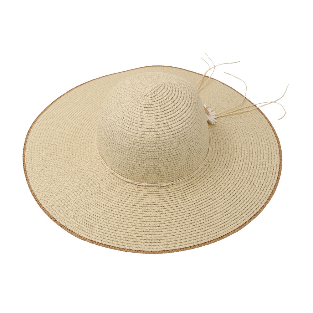 Classic Straw Hat With Big Lip and...