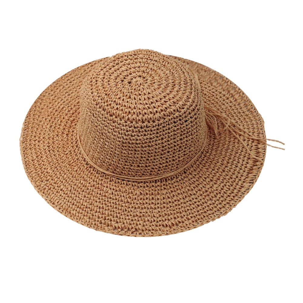 Straw Hat With Moldable Wire and Cord