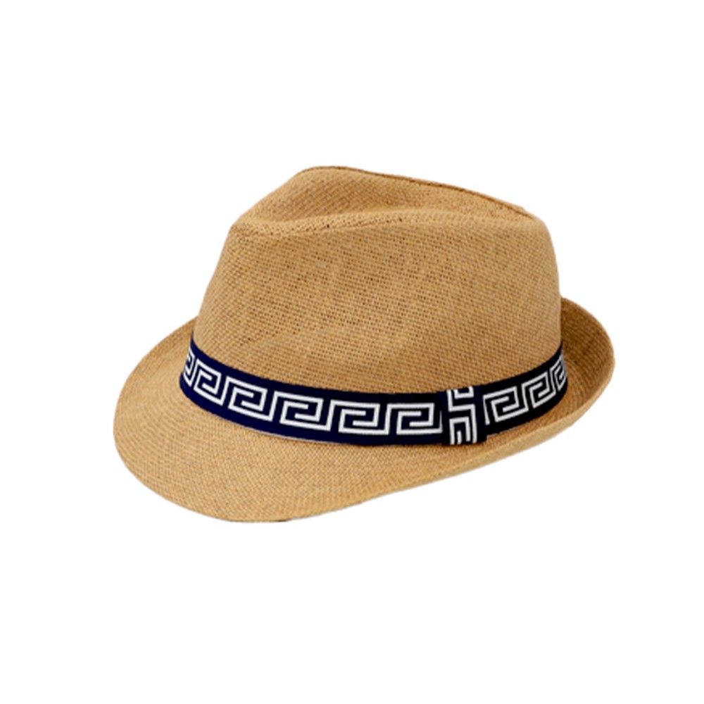 Straw Hat With Black Ribbon Meander