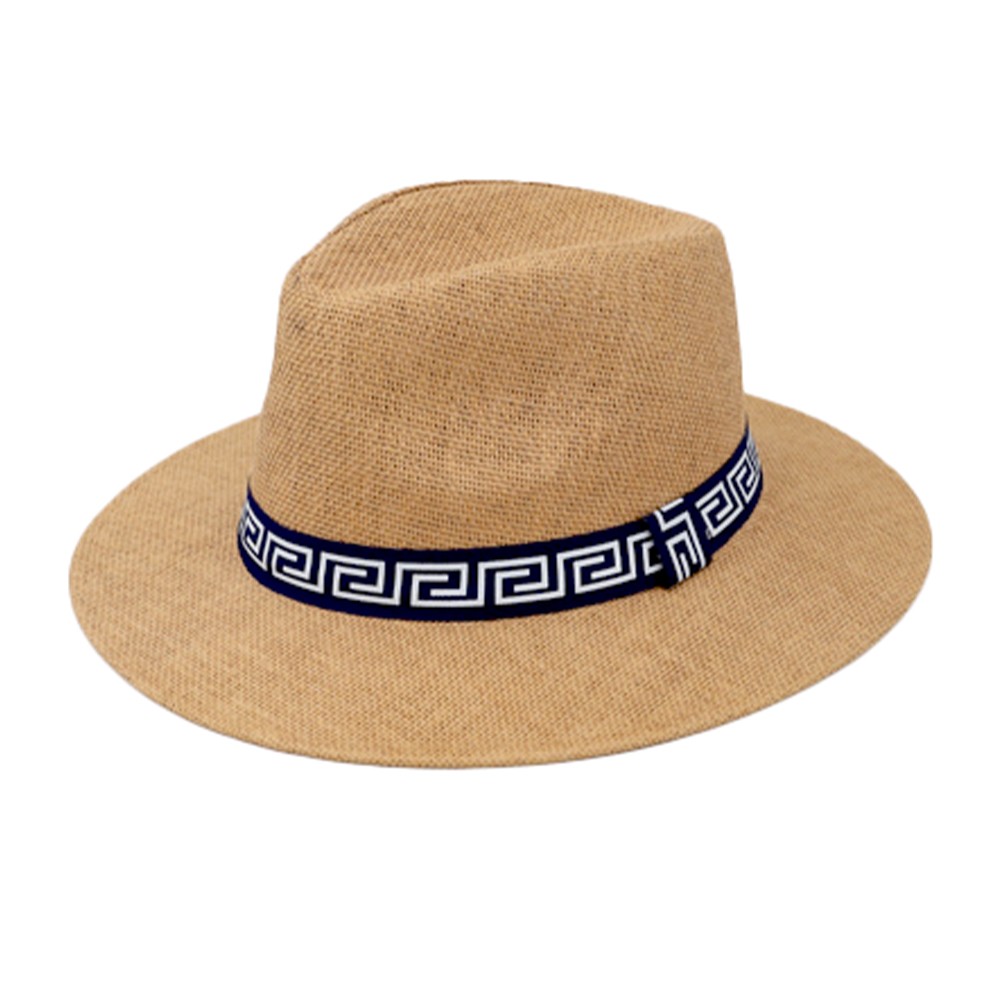 Straw Hat With Black Ribbon Meander