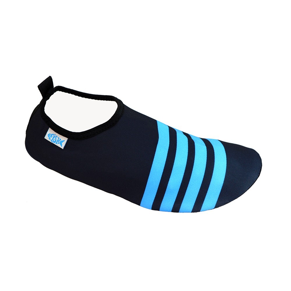 Water Shoes Black With Blue Stripes