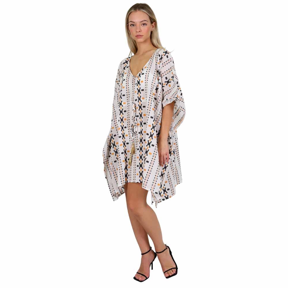 Kaftan mini White Boho style