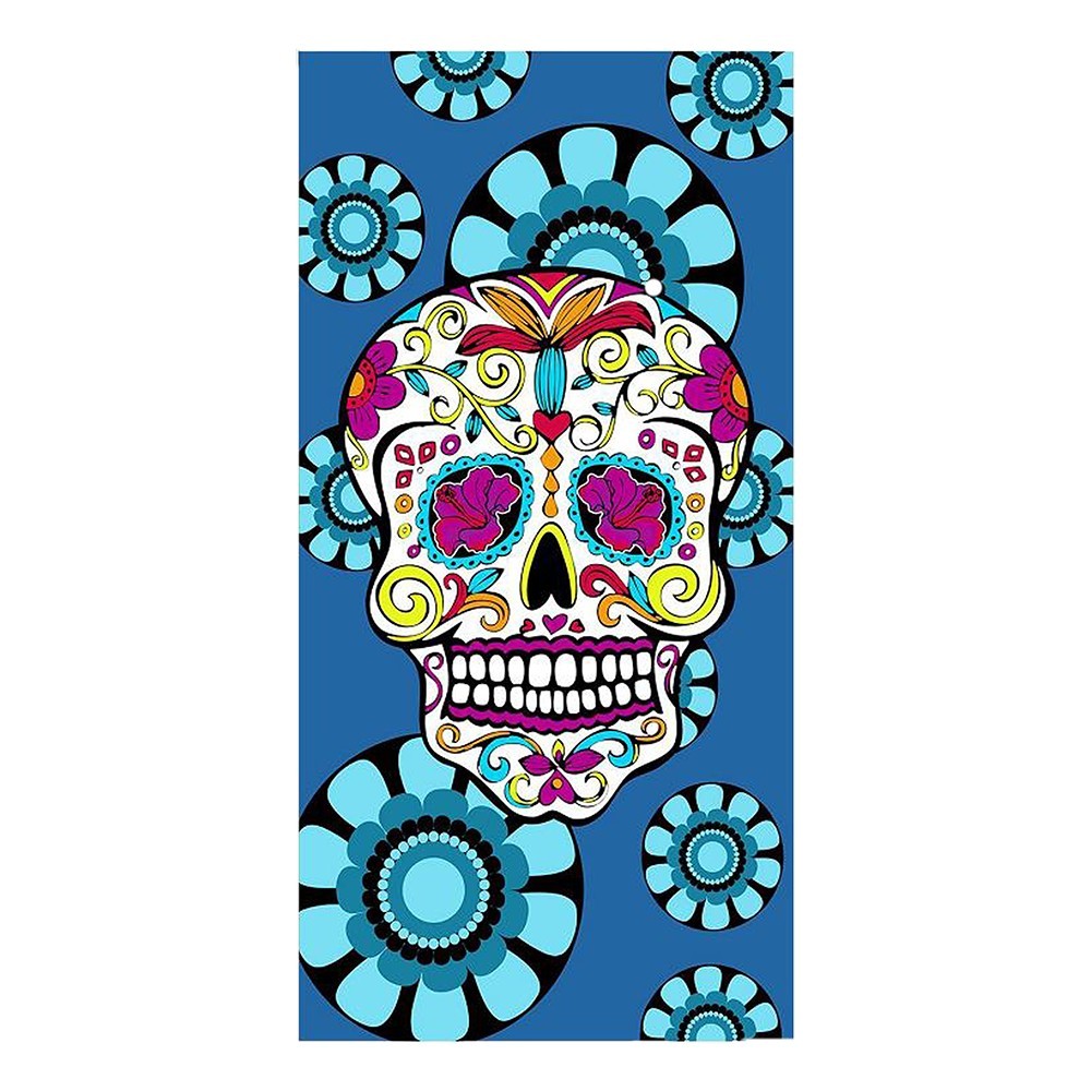 Beach Towel Skull Microfiber 140x70cm