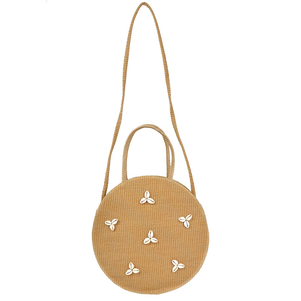 Straw bag with online shells