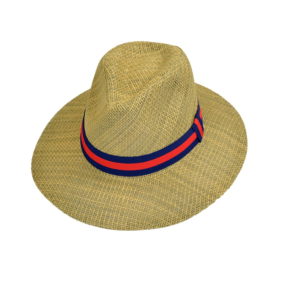 Straw Hat with Ribbon