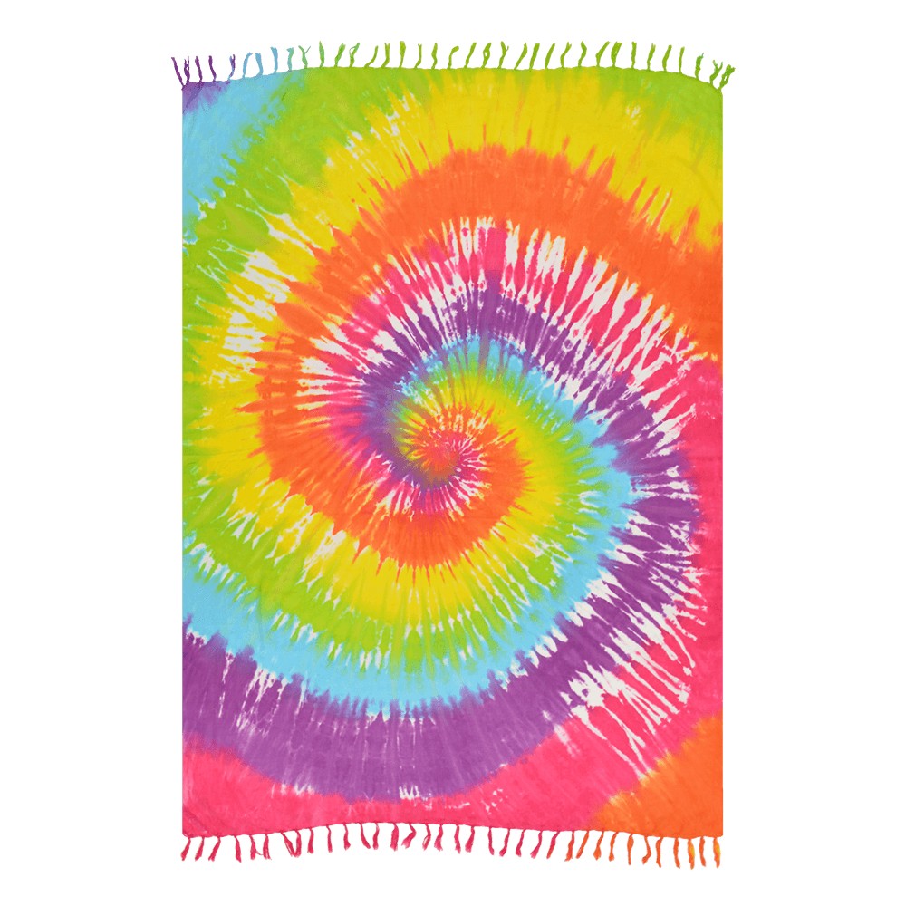 Παρεό Rayon Tie Dye με Κρόσσι 180x120cm