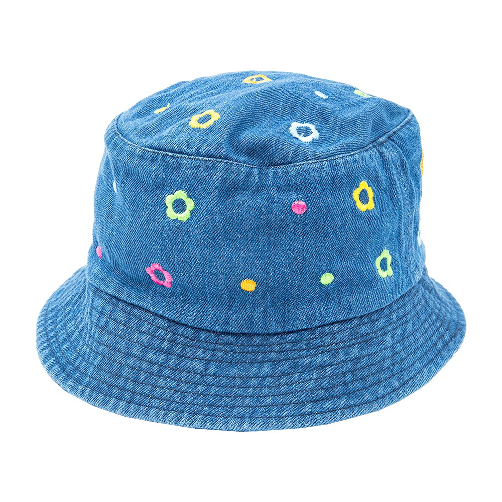 Children's Bucket Hat With Flowers