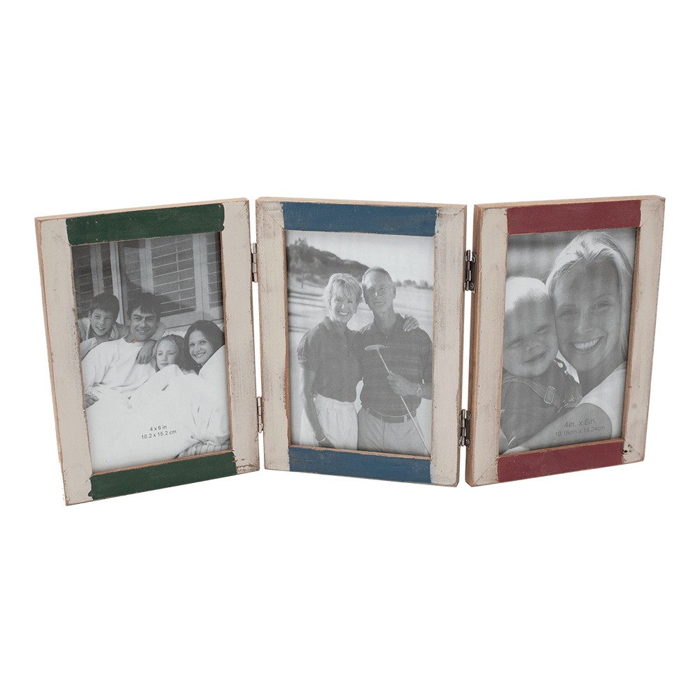 Frame For 3 Photo Wood 17.5x38cm