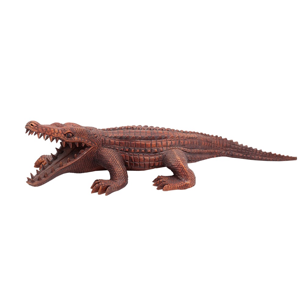 Crocodile Wooden Handmade 46x18x12cm