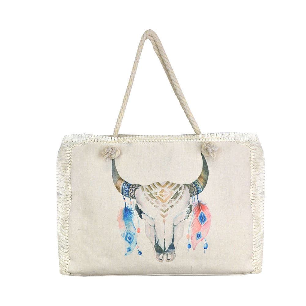 Beach Bag Bull Skull