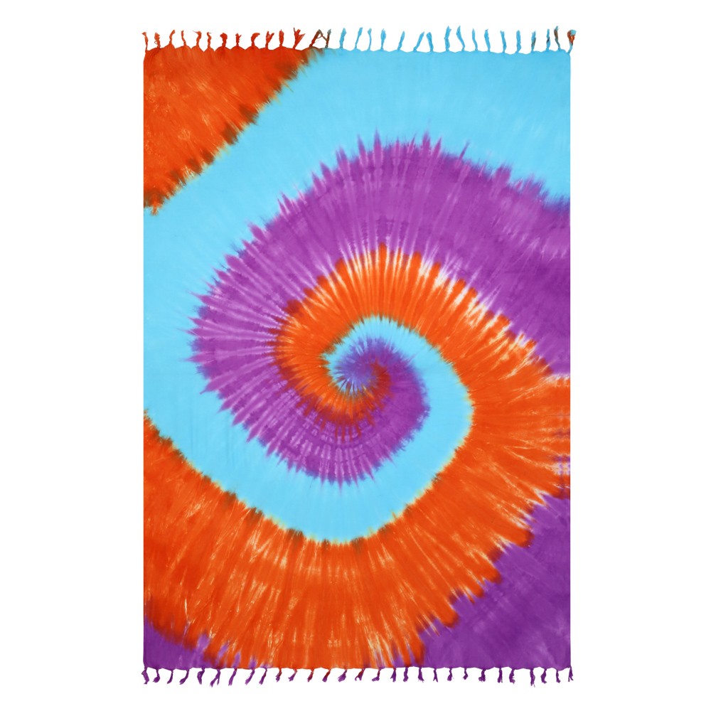 Παρεό Rayon Tie-Dye Με Κρόσσι 180x120cm