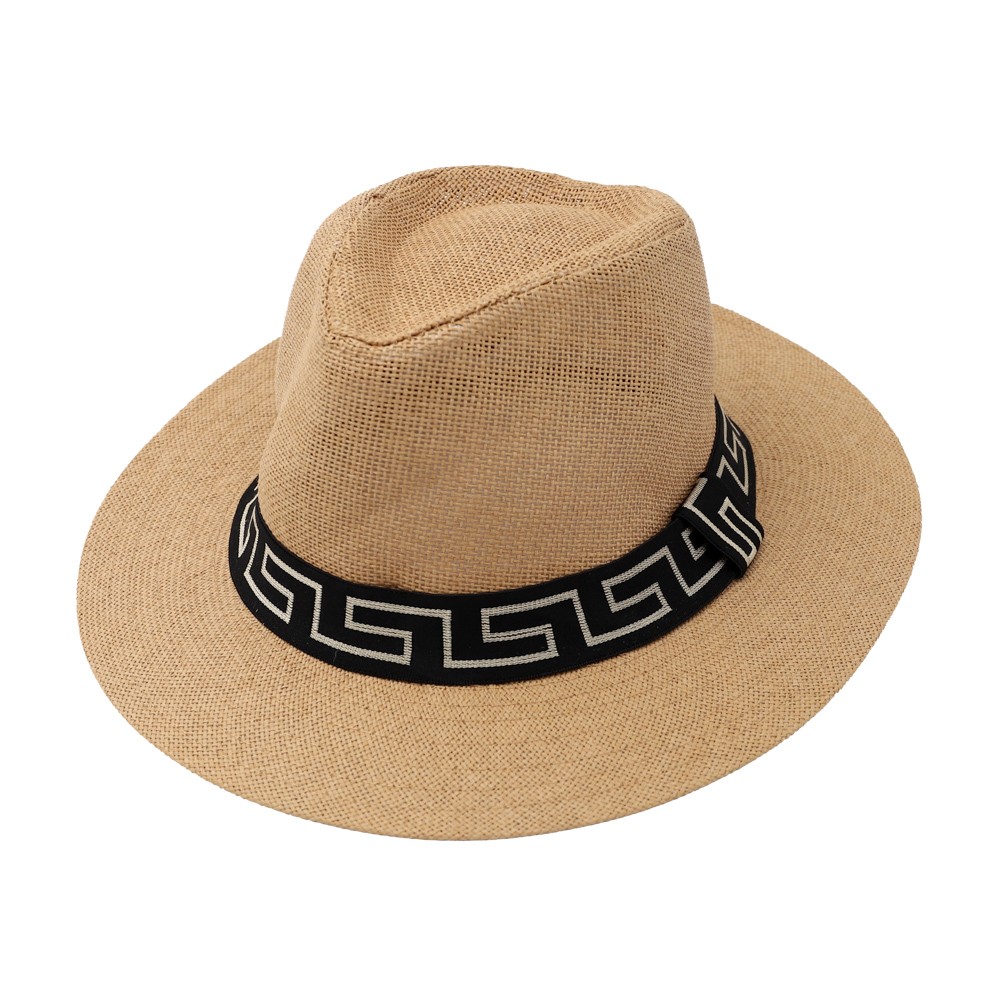 Straw Hat With Black Ribbon Meander