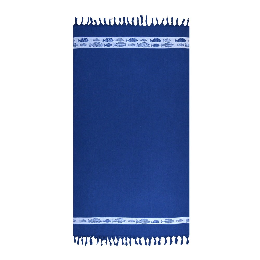 Towel Jacquard Velvet Fishes 160x90cm