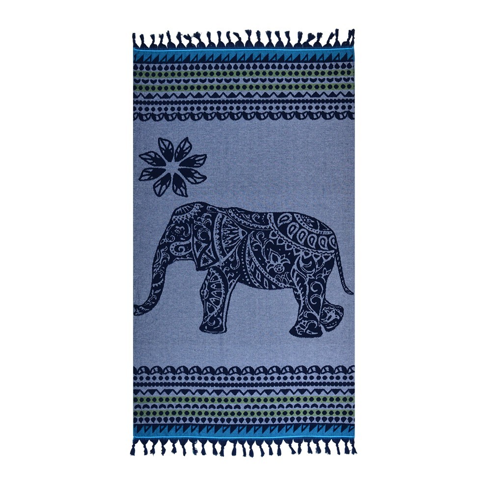 Towel Elephant Jacquard Velvet 160x90cm