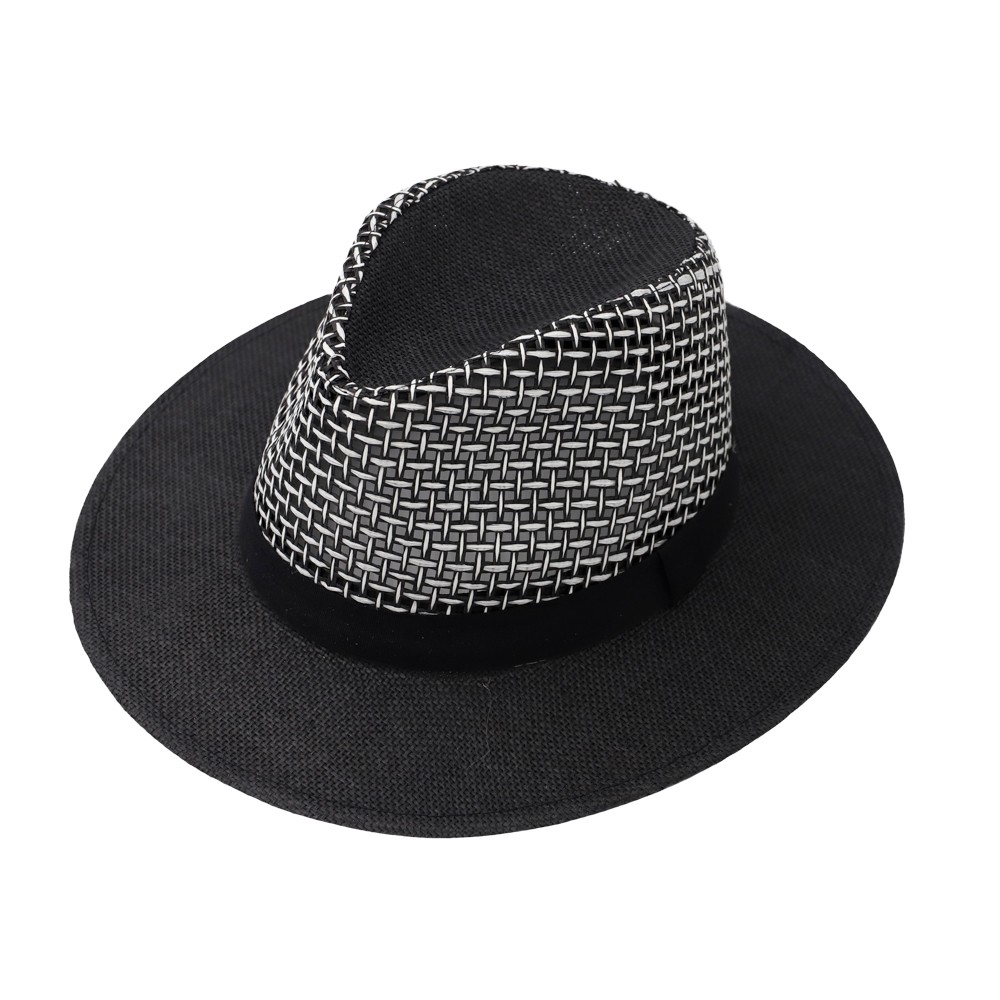 Panama Type Straw Hat With Perforated...